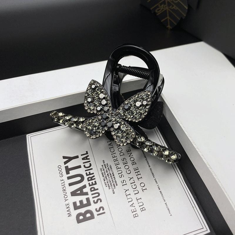 

High-end hairpin hairpin for women Internet celebrity new diamond-encrusted hairy back head grabber shark hairpin