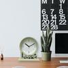 Fashionable Love Letter Plastic Bedroom Desk Clock with Quiet Operate Battery Operated No Ticking Bedside Table Clock