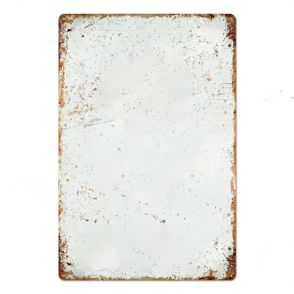 DIY Blank Base Plate Vintage Tin Signs Plaque Metal Wall Art Decor Plate for Home Bar Pub Coffee Shop