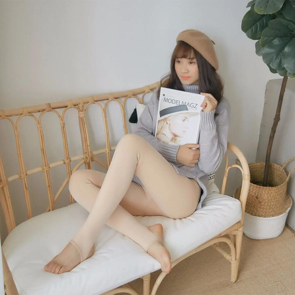 Pantyhose Women Winter Translucent Fleece Warm Leggings Push Up Elasticity Thermal Stockings Woman Velvet Slim Thicken Tights