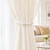 Magnetic Curtain Tiebacks with Pearls & Rhinestones, No Drill Window Curtain Holders, Elegant Luxury Curtain Tie Backs for Living Room, Bedroom