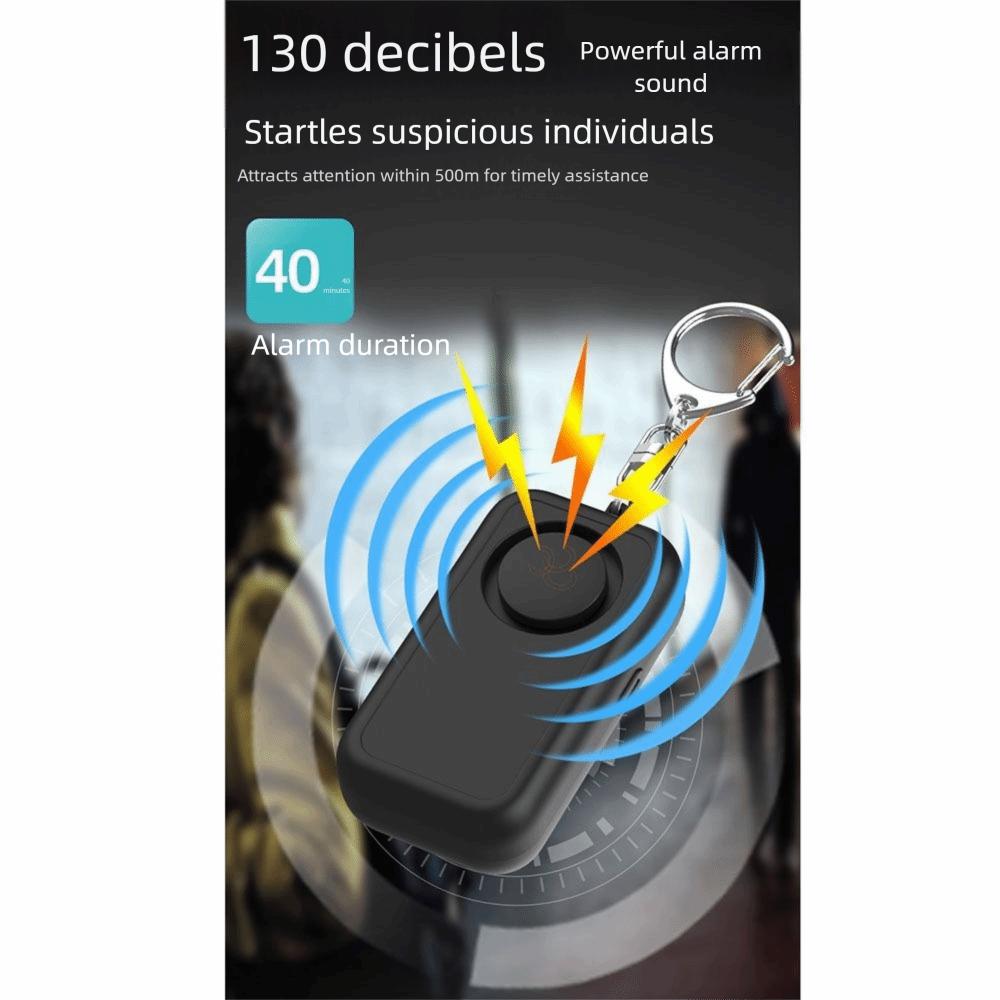 LED Strobe Light Self Defence Alarm Keychain 130 DB Emergency Safety Alarm  Travel