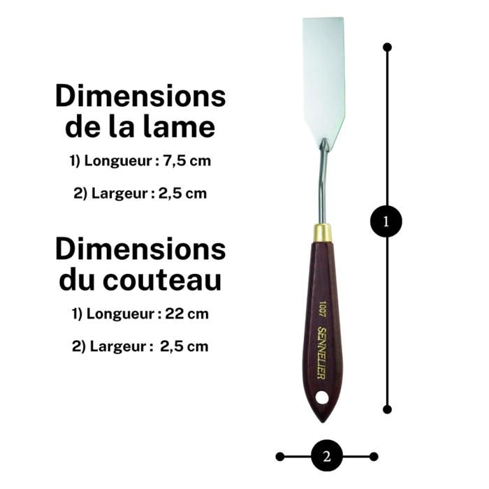 Couteau à peindre - Sennelier - N°1007 - Manche bois - Lame acier