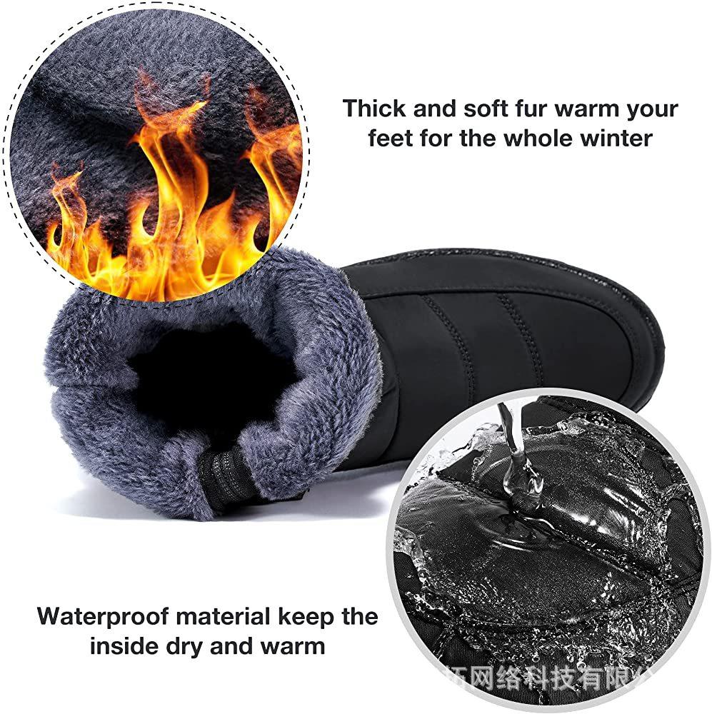 Large Size 43 Cotton Shoes Snow Boots Women's Tall Waterproof Women's Boots High Top Non-slip Women's Cotton Boots