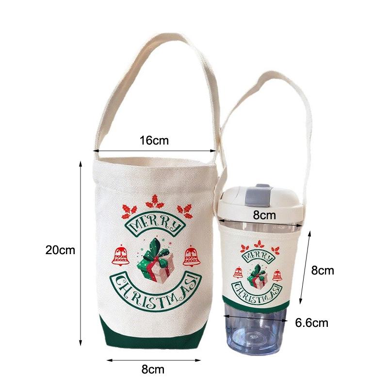 New Christmas Milk Tea Cup Cover Office Portable Mobile Coffee Cup Student Thermos Cup Protective Cover Universal