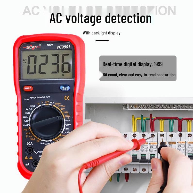 Shengde VC9801 High-Precision Intelligent Digital Multimeter