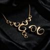 3pcs Elegant Vintage Jewelry Set for Women Sparkling Rhinestones Necklace Shiny Crystal Choker Bridal Wedding Earrings Party