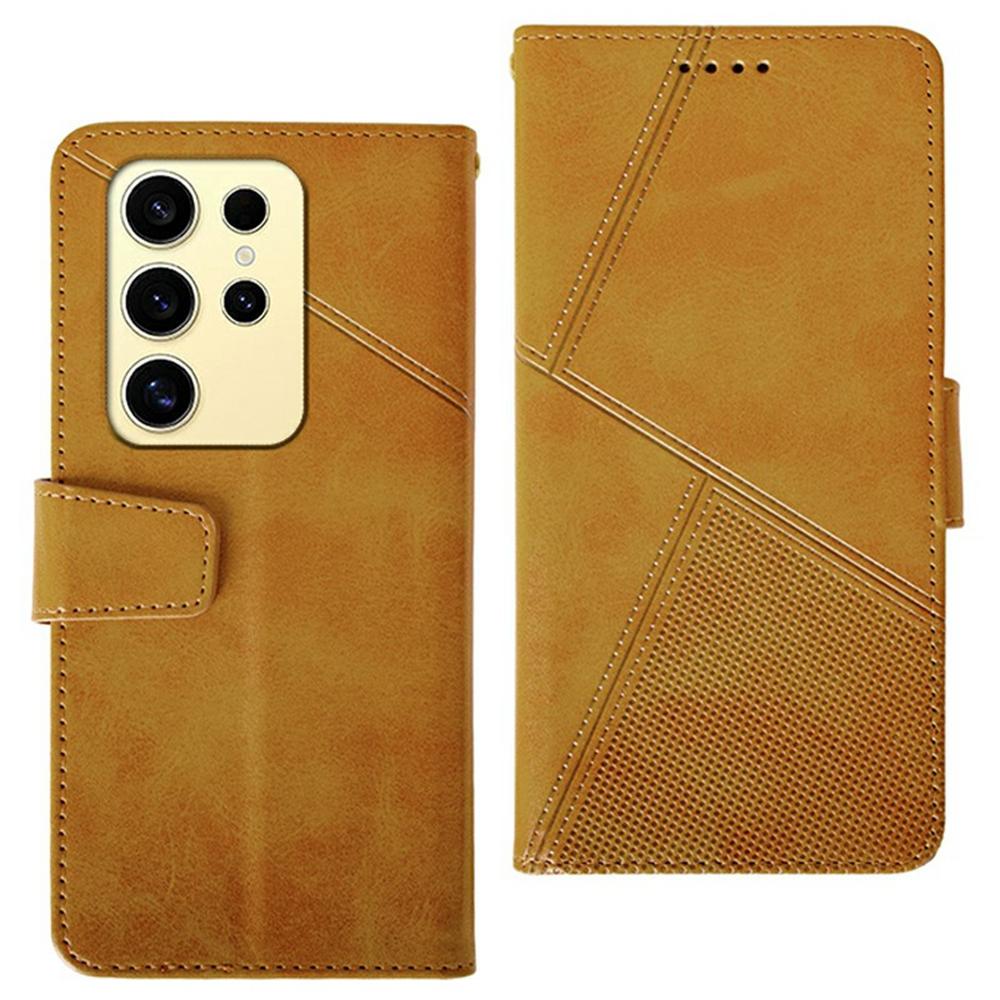 IDEWEI For Samsung Galaxy S26 Ultra Case Leather Wallet Phone Cover Stand Calf Texture