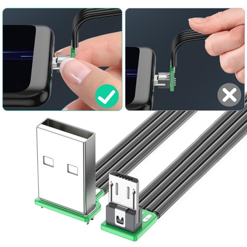 90 Grad Winkel USB zu USB 5-Pin Abwärtsbiegung Stromkabel 8 Länge für Effizientes Laden Unterstützt 480 Mbit/s Datensynchronisation