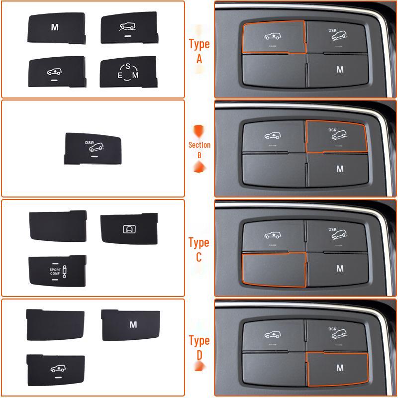 Mercedes ML/GL Class Center Console Sport Button Cover: GLE350 W166 Multifunction.