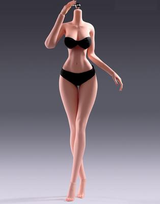 Hračky a záliby [TOYBARJAPAN] Akční figurka v měřítku 1/6 YIMEI YM503 Štíhlá krásná dívka, Štíhlá, Středoškolačka, Bezšvá postava se soškou