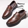 Autumn New Men's Business Casual Leather Shoes Soft-soled Soft Leather Shoes Trendy Men's Shoes Fashion Driving Shoes Lace-up