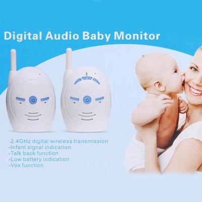 Monitor de teléfono para bebé con enchufe europeo V20 y radio walkie talkie con audio inalámbrico de 2,4 G para niñera, intercomunicador para niños, alarma para bebé