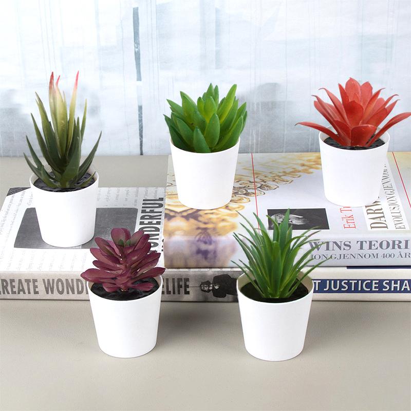 Artificial Plants Succulent Flowerpot Mini succulents Bionic Potted Plant Desktop Potted Plant Home Decoration Mini Potted Plant