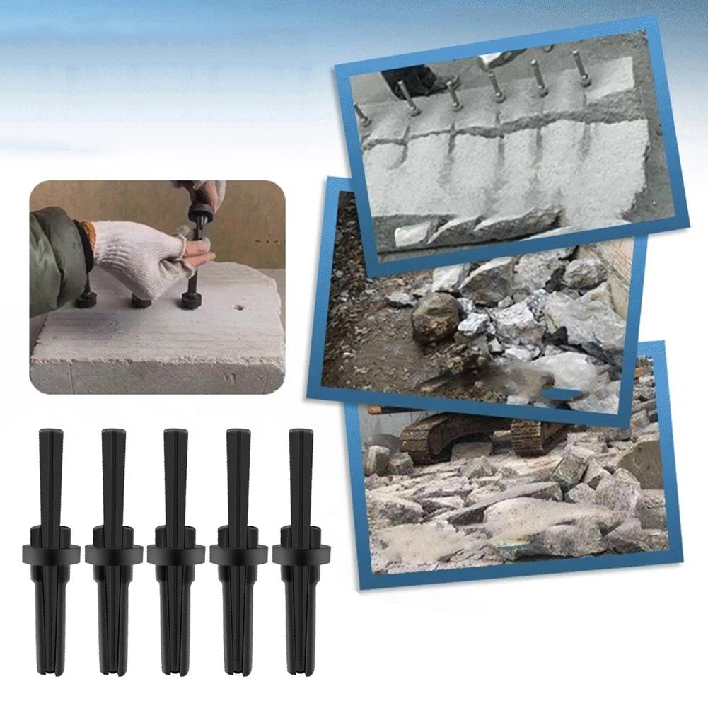 5pcs 125x14mm Stone Splitting Tool Wedge Feather Shims Marble Granite Concrete Rock Splitters Splitting Chisel Hand Tool