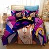 3D Anime JoJo Bizarre Adventure Jotaro Kujo Bedding Set Printed With Pillowcase Duvet Cover Soft Queen King Size Bedclothes Home