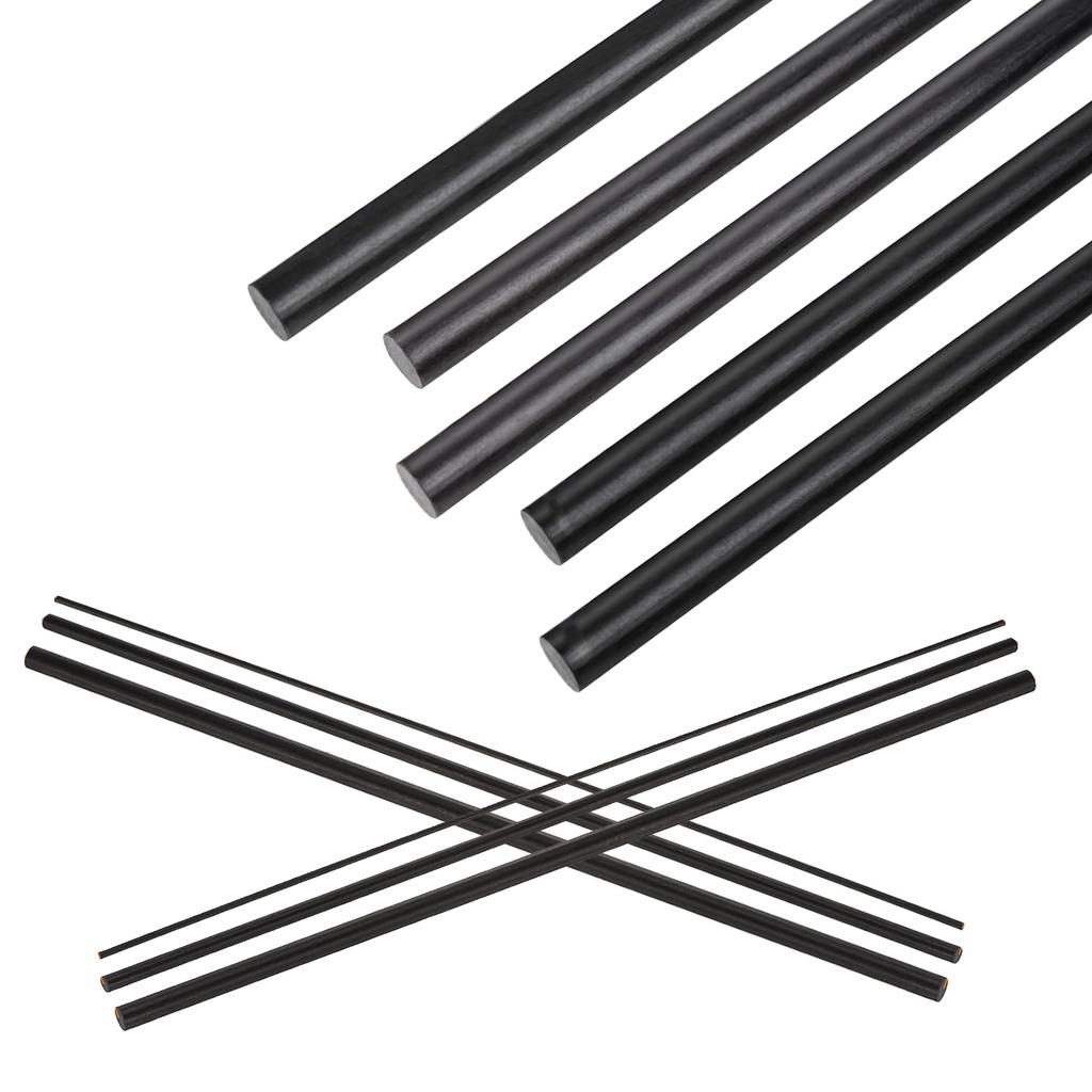 1-10pz Barra in Fibra di Vetro Nera Diametro 0,8mm/1mm/1,5mm/2mm/2,5mm/3,0mm-8mm Materiale Isolante Solidi Asta in Fibra di Vetro Lunghezza 500mm