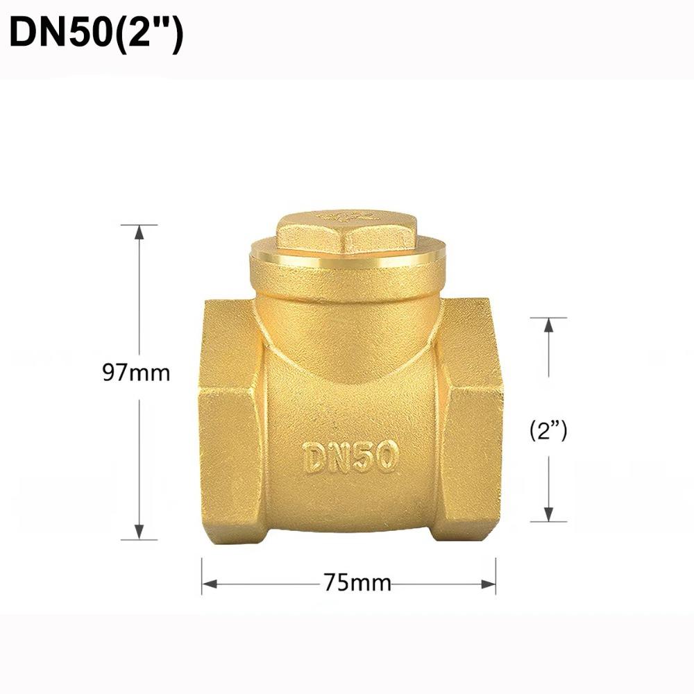1/2" 3/4" 1" 1-1/4" 1-1/2" 2" Swing Check Valve BSP One Way Valve Durable Brass Check Valve