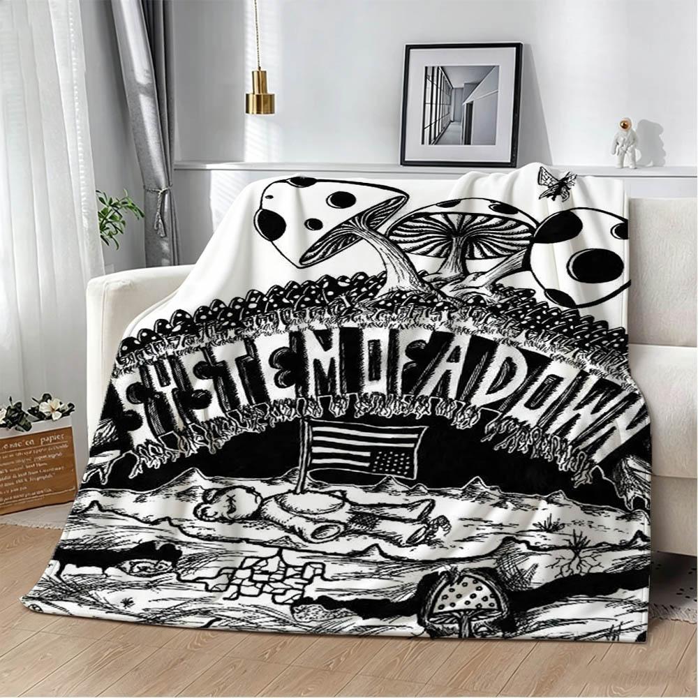 Singer S-System Band Of A D-Down Album Flannel Blanket Soft Throw Blanket Art For Home Decor Bedroom Bed Sofa Picnic Fans Gift