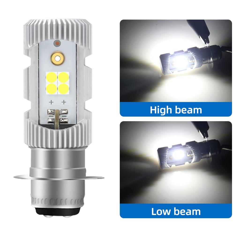 1x P15D LED Headlight Motor 6000K White Lamp LED Bright Motorcycle 12V Moto Bulb For Yamaha Raptor 700 700R For Honda TRX450R