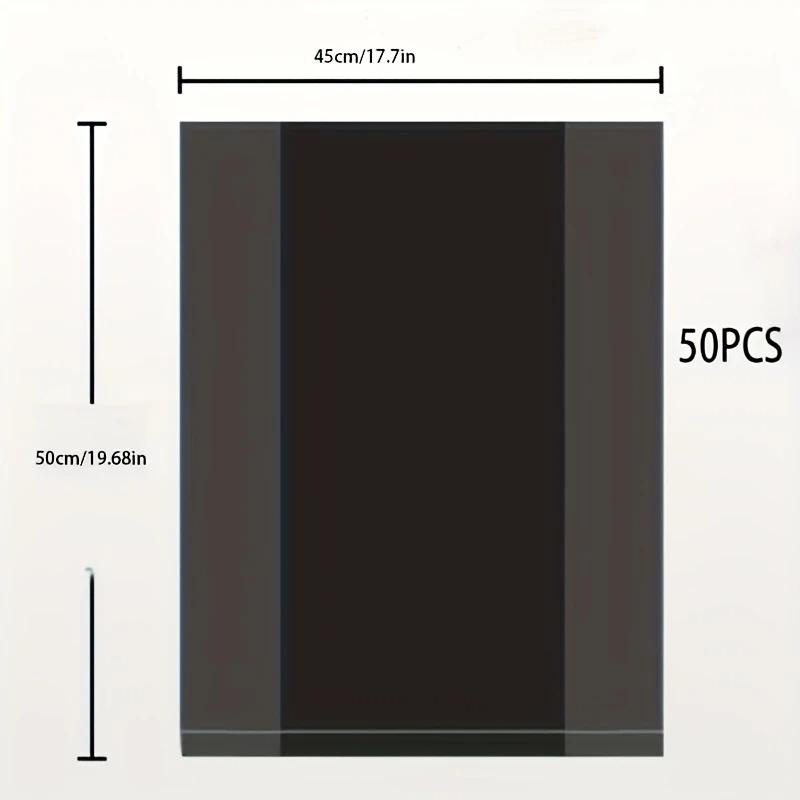 5 Rollen mit 100 Einweg-Müllbeuteln Verdickte Flache Müllsäcke für Zuhause Büro Küche Wohnzimmer Vergrößerte Schwarze Rollen-Plastiktüten