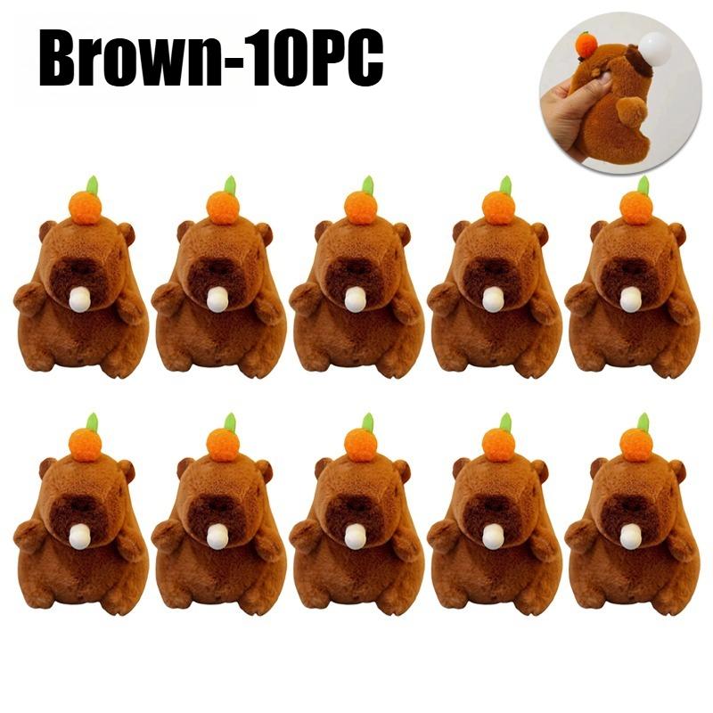 1-20PCS Plush Persimmon Spit Bubbles Capybara Key Pendant Cute Plush Keychain Plush Doll Toy Schoolbag Pendant Gift Pendant