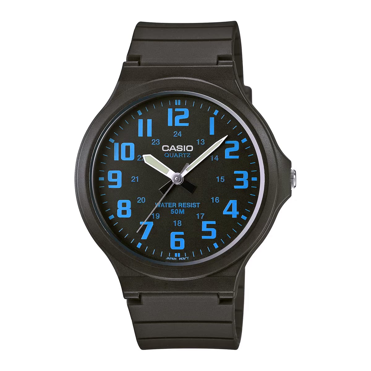 

[Casio] Стандартные аналоговые кварцевые часы MW-240-2BV без косметической коробки мужские черные x синие зарубежные модели [Параллельный импорт]