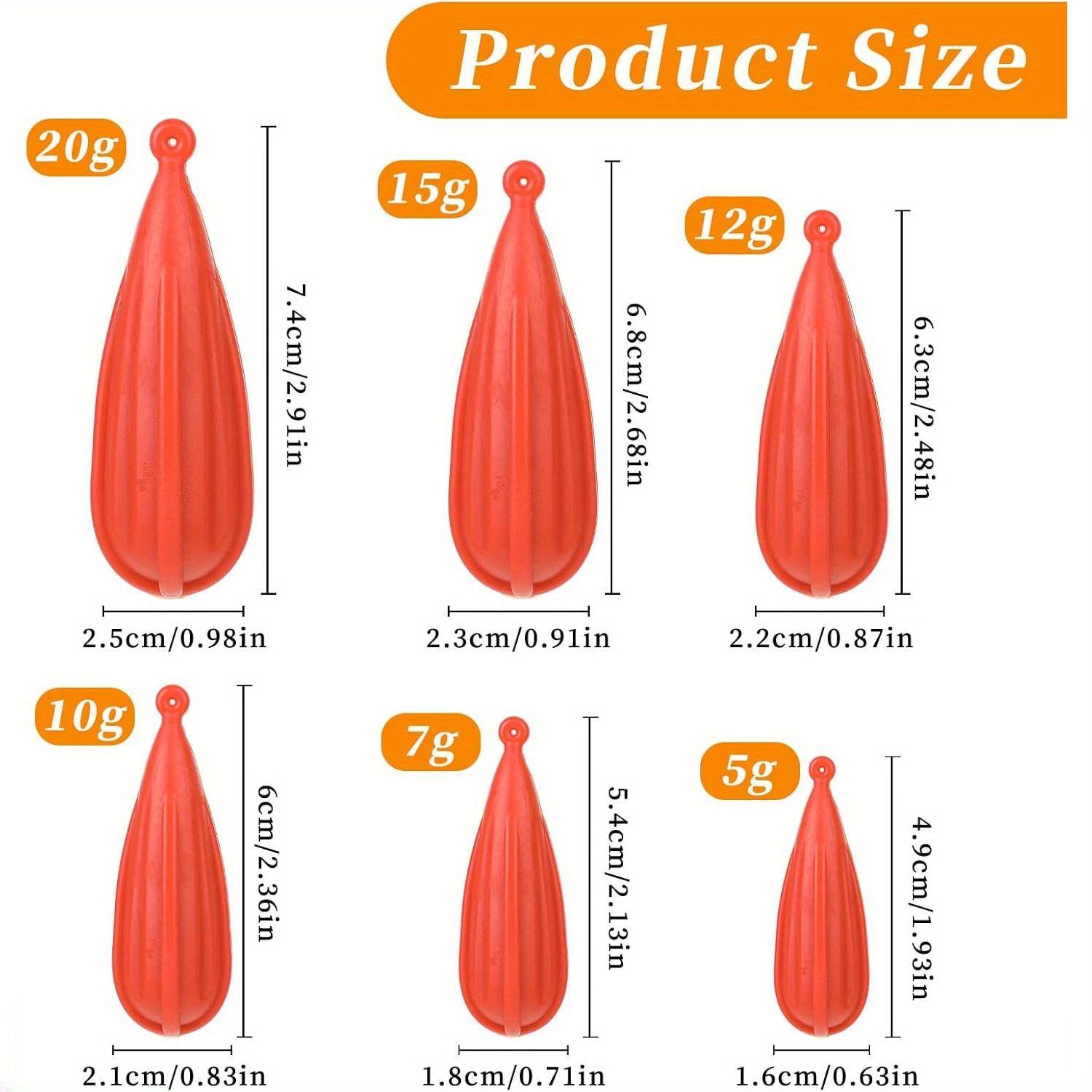 

6 Pcs Fishing Practice Plugs 6 Sizes Bait Casting Practice Plug Soft PVC Bait Casting Plug Practice Plugs Weight Casting 6pcs