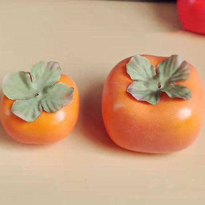 Mini Artificial Foam Persimmon Vegetable Realistic Simulation Fruit Funny Handicrafts Fake Persimmon Garden Decoration