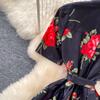 New Summer Beach Gorgeous Floral Midi Dress Shirt Women Single Breasted Belt Lace Up Short Sleeve Long Party Dresses Office Lady