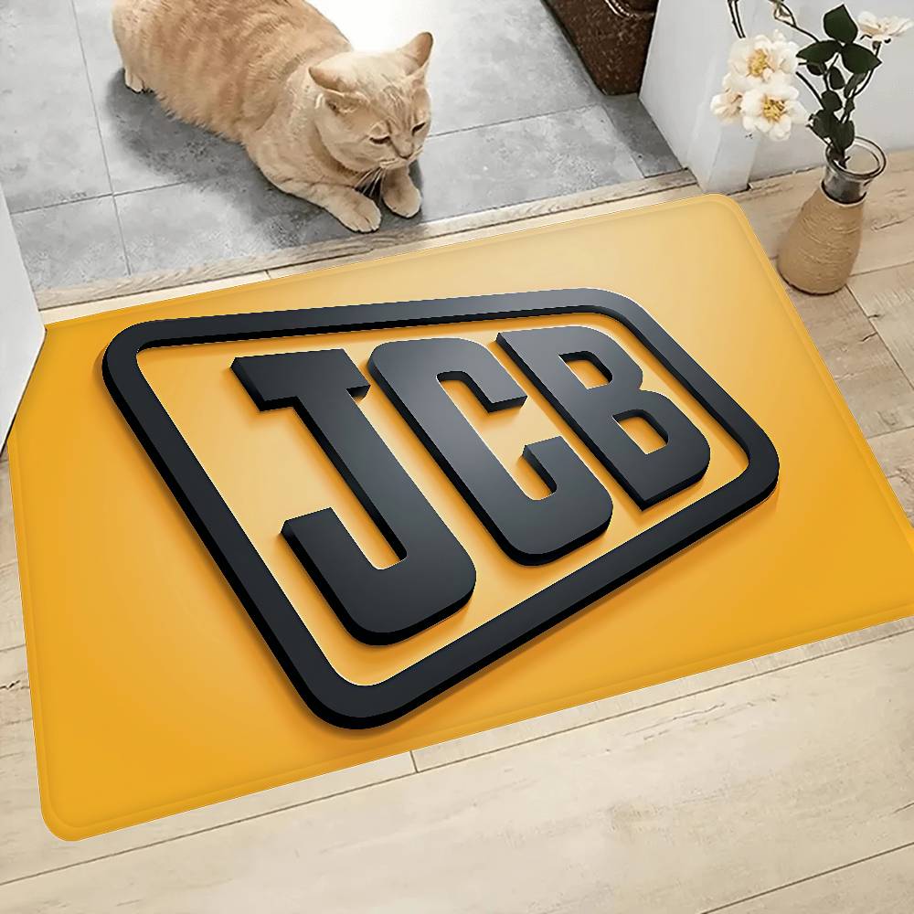 Excavator J-JCB Logo Floor Mat Non-Slip Laundry Room Mat Laundry Decor Balcony Child Living Room Household Carpets