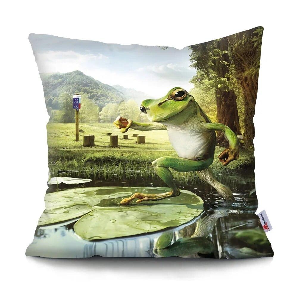 Roztomilá legrační zvířátka povlak na polštář pohovka do auta domácí dekorace povlak na polštář polyester