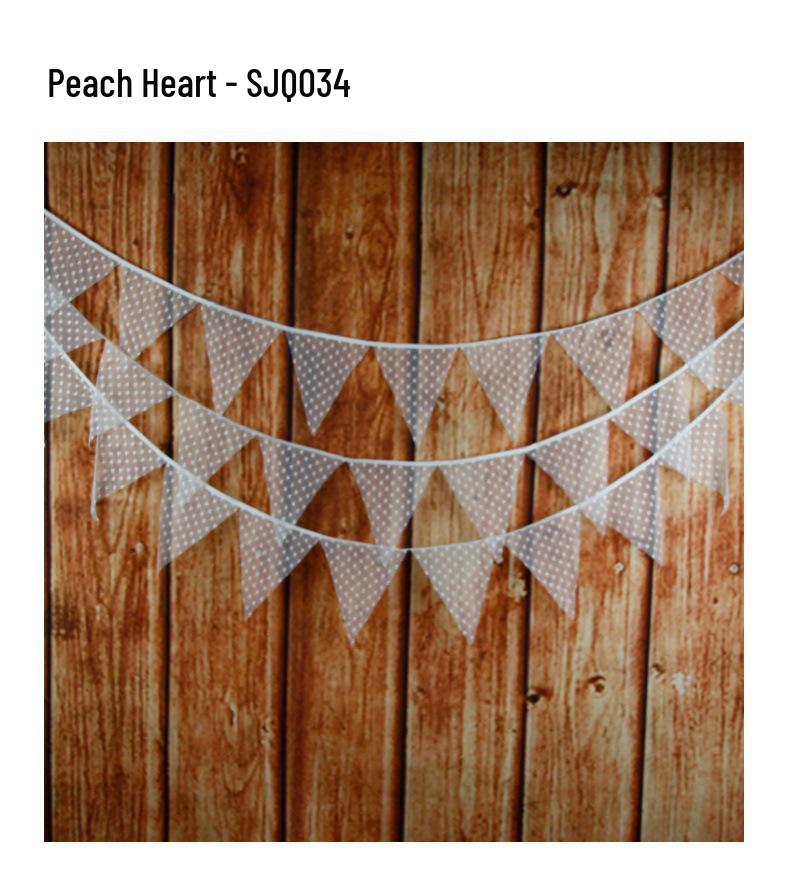 Avrupa Düğün & Parti Süslemeleri İçin Beyaz & Çok Renkli Çiçekli Dantel Üçgen Bayrak Süslemeleri