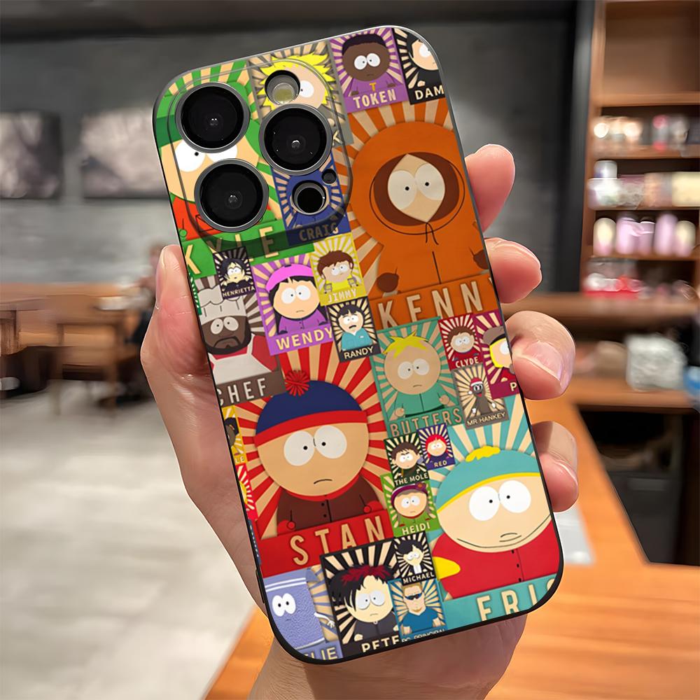 South Park Cute Cartoon Phone Case For IPhone 17 Pro Max 15 Pro 16 14 Plus 12 13 Mini 11 Pro Shockproof Soft Cover