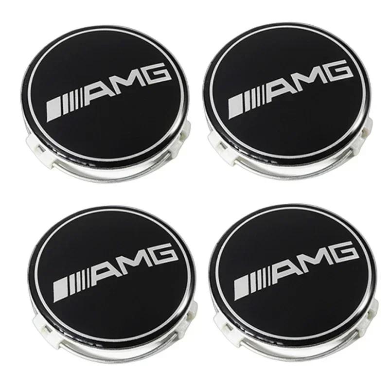 BVK1 2025 New For Mercedes Benz C200 2025 Hot Car For Mercedes Benz AMG 75mm Car Wheel Hub Center Cover for  Mercedes Benz W203 W204