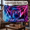 Game Controller Theme Throw Blanket Custom Name Text Personalized Blanket Soft Cozy Blanket for Home Sofa Bed