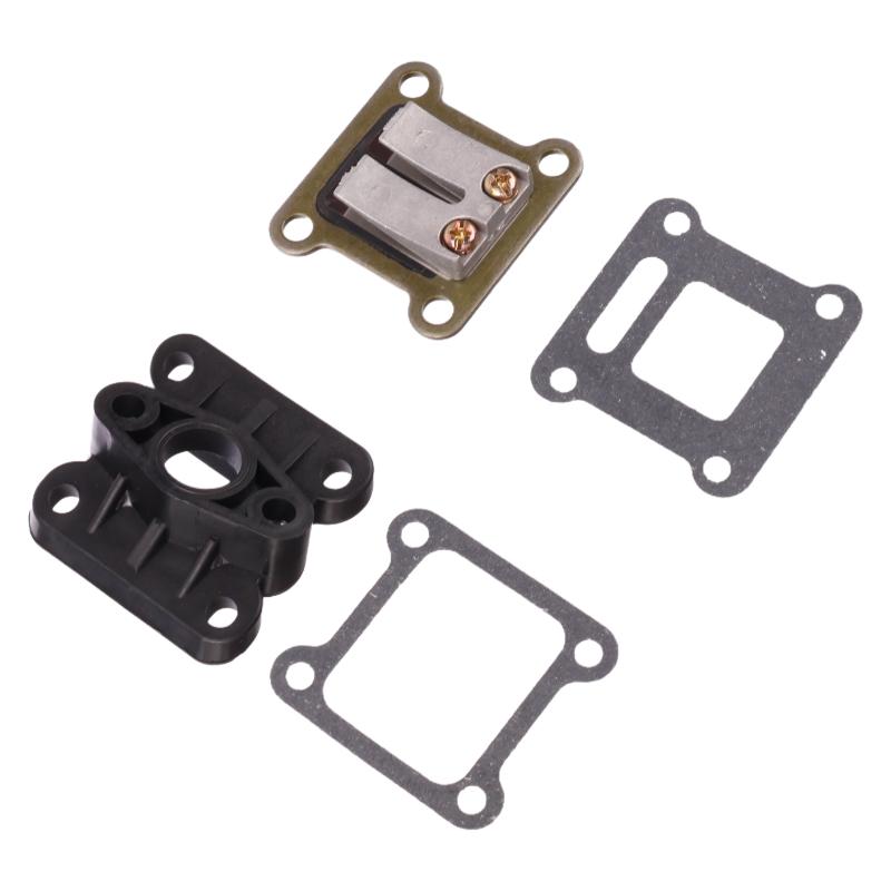 Reed Valve, Inlet Intake Manifold & Gaskets Combo for 17cc 19cc Minimoto, Pocket Bike, ATV, Quad, Go Kart Scooter
