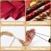 Pirate Costume Accessories Set Women Halloween Cosplay Red Headscarf Eye Patch Necklace Earrings Bracelet Hair Clip