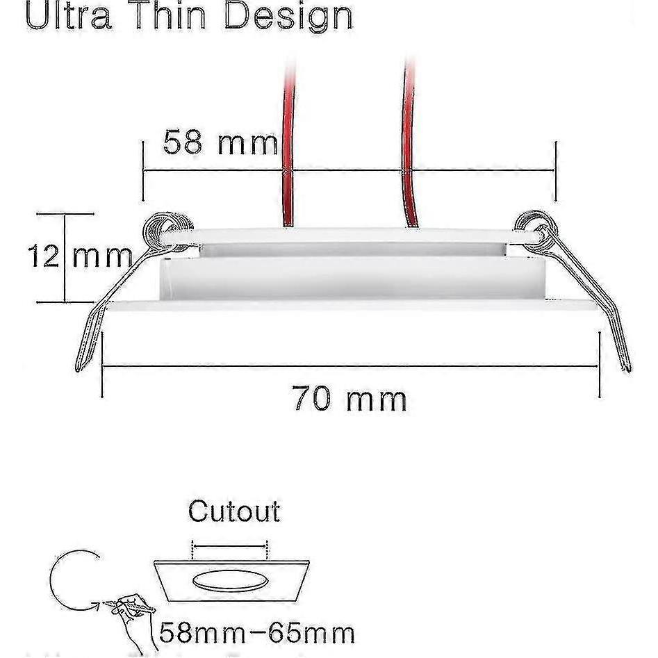 Motorhome Boat 12v 4 X Led Recessed Ceiling Lights, 3w 3200k Dimmable Full Aluminum Downlights 25-26s