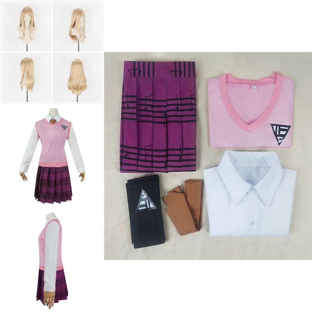 Danganronpa V3 Akamatsu Kaede Cosplay Costume Full Set Exquisite Uniform Design