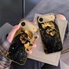 Brave Golden Rooster For IPhone 17Pro Max 16 17 Pro 15 Pro 14 13 Plus 12 Mini 11Pro Max XR 16E 17 Air Golden glass phone case