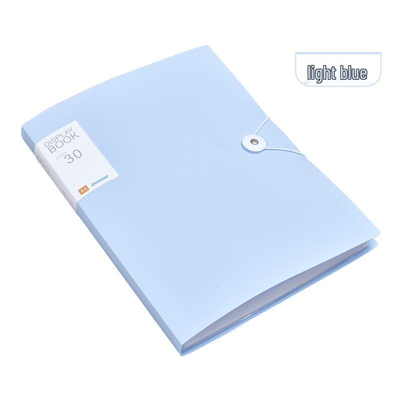 A4 Transparent Multi-Layer Binder with Insert Pages for Student Papers - Morandi Loose-Leaf Storage Folder