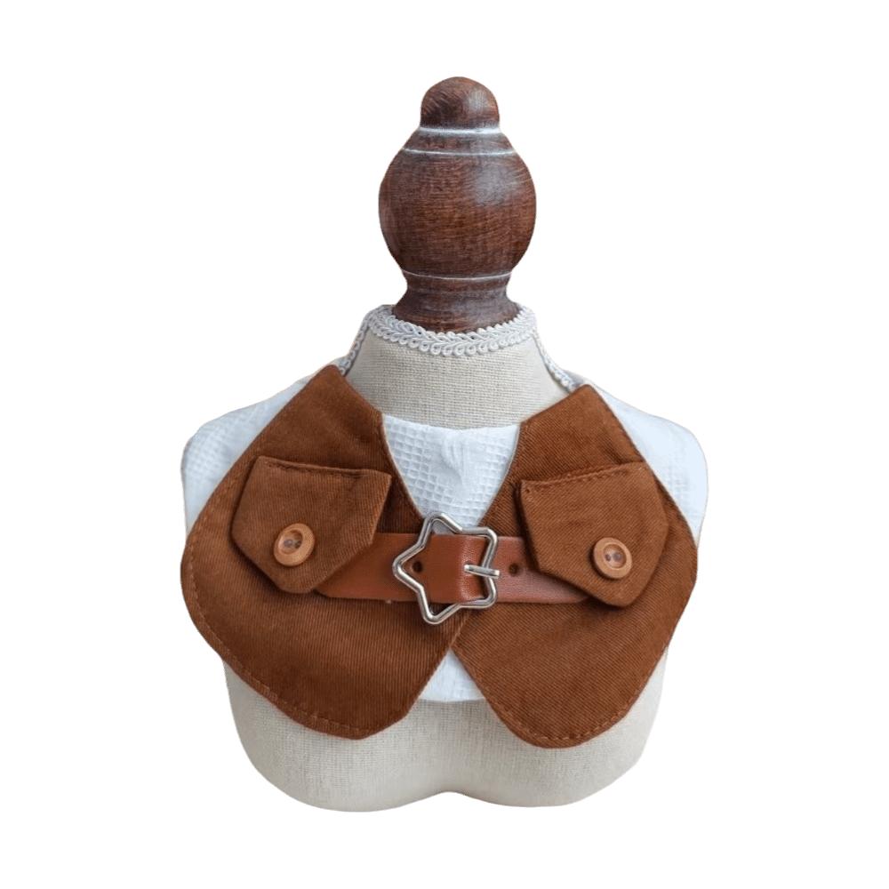 Dress-Up Puppy Vest Set Retro Pet Outfits Funny Dog Cowboy Costumes Cat