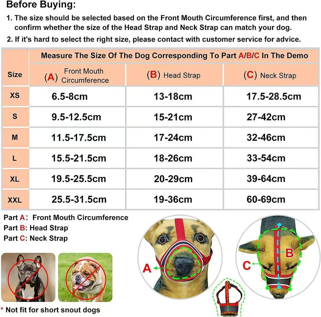 Dog Muzzle  Breathable Drinkable Mesh Muzzle Anti Biting Barking Chewing Grooming Muzzle With Adjustable Reflective Strap