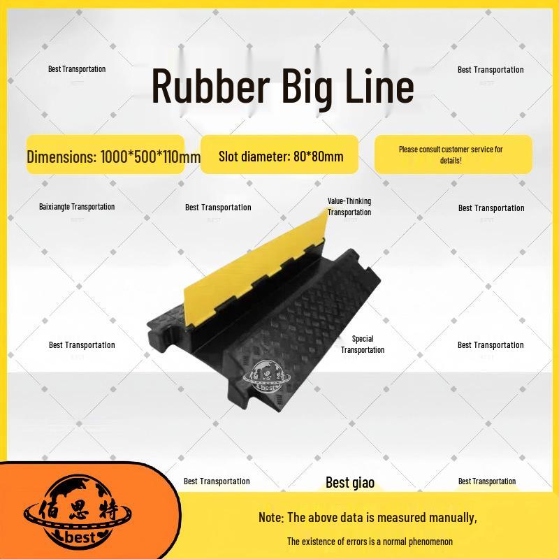 Durable Road Crossing Cable Protector: Anti-Crush Rubber Trunking Cover for Floor Protection