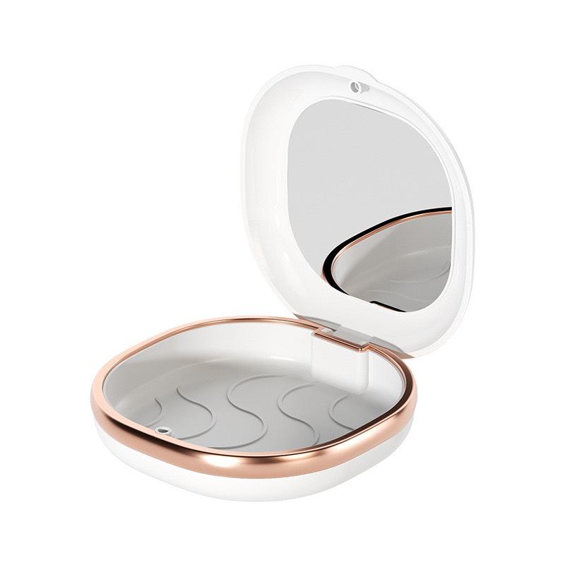 Portable Orthodontic Retainer Storage Box with Mirror