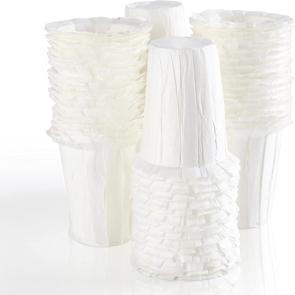 i Cafilas [FP] Disposable Paper Coffee Filters Cups Compatible for K Series Pods Coffee Machine(100 Filters) (White Wood)