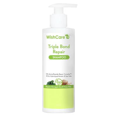 WishCare Triple Bond Repair Shampoo 250ml für trockenes, krauses Haar, stärkt & repariert geschädigtes Haar auf natürliche Weise