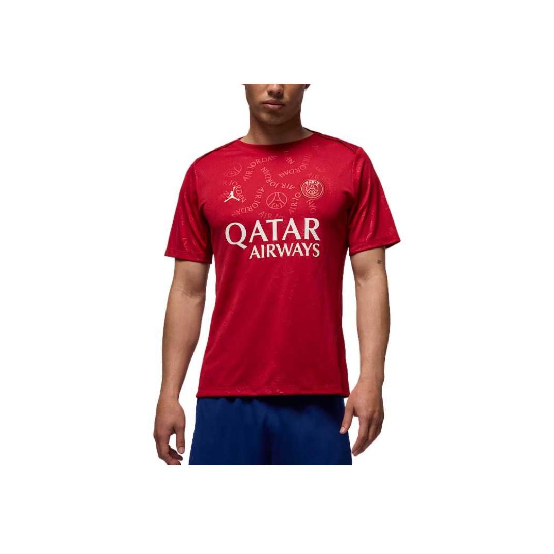 

Jordan Academy Pro Четвертая Удобная Универсальная Модная Футболка с Коротким Рукавом Мужские топы Красный Фантомно-Серый Белый HJ2987-659 M