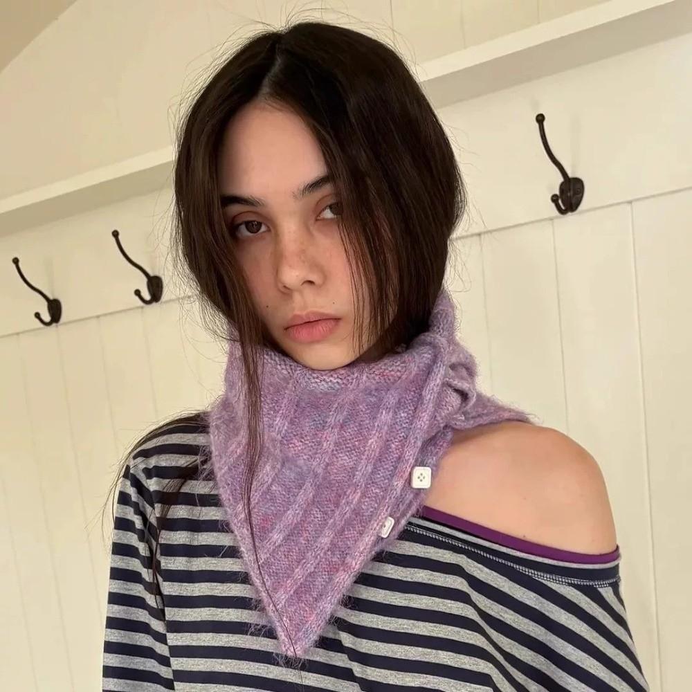 Warm Women's Knitted Scarf Windproof Neck Scarf Fashion Neck Warmer Winter Wear